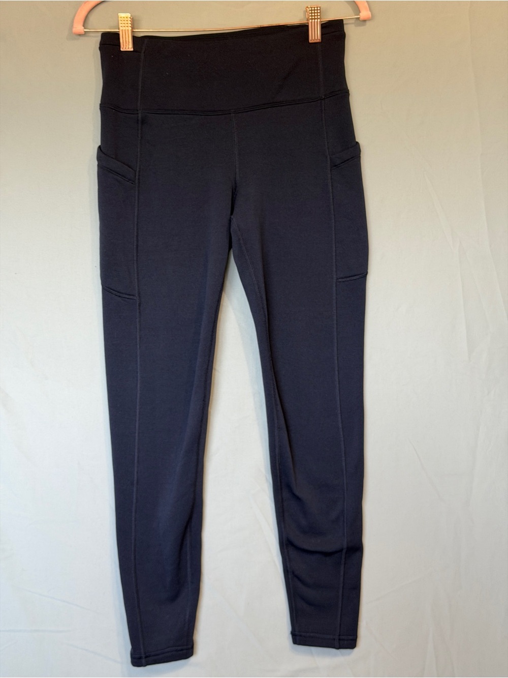 Athleta Womens Altitude Polartech Power Stretch Pants Size S Navy Fleece Thermal